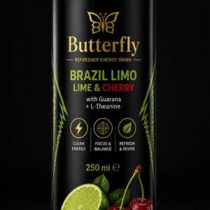 Butterfly Refresher - Brazil Limo Lime & Cherry Energy Drink Can